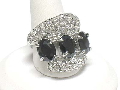 Tri facet cubic and crystal ring