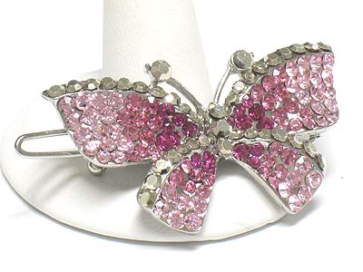 Crystal butterfly hair pin