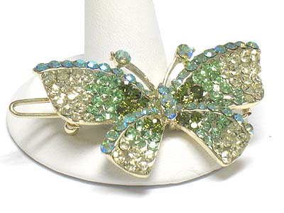 Crystal butterfly hair pin