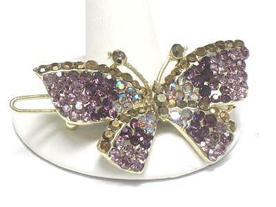 Crystal butterfly hair pin