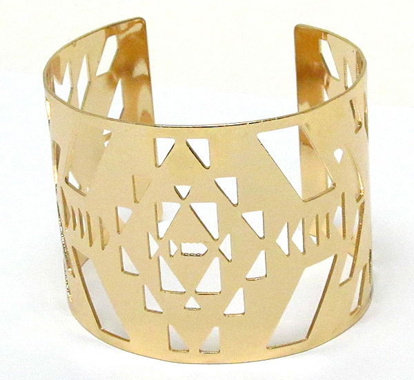 Multi triangular deco filigree metal bracelet