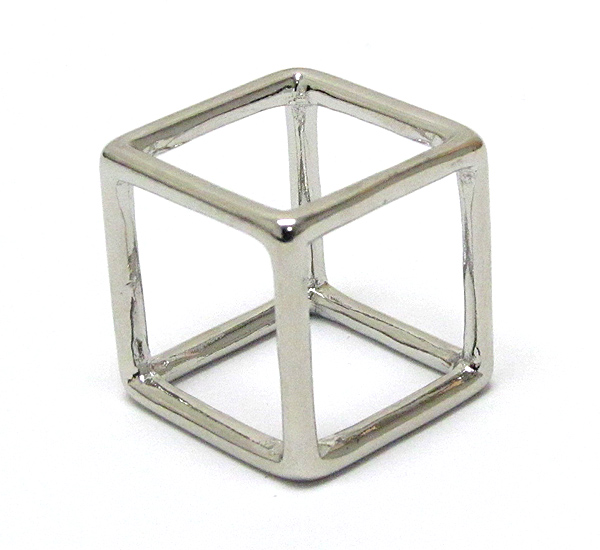 Perfect metal cube architectural ring