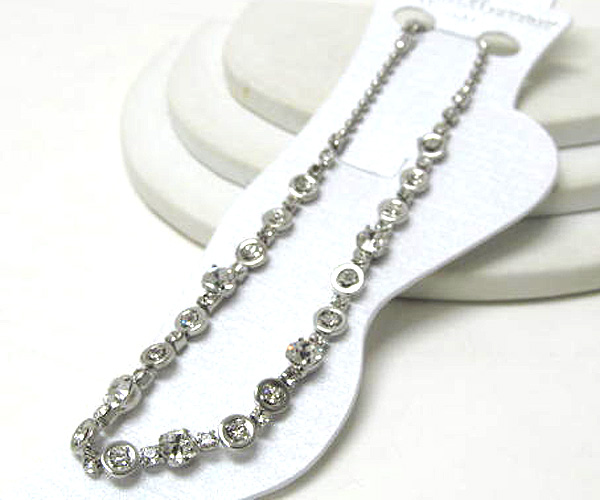 Crystal deco one line patern anklet