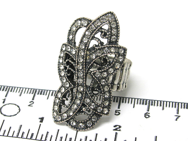 Crystal geometric pattern stretch ring