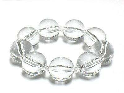 Basic lucite ball stretch braceelt