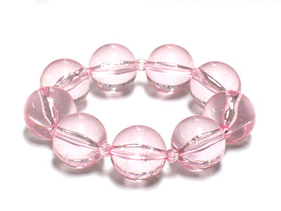 Basic lucite ball stretch braceelt