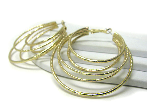 Multi metal hoop earring - hoops