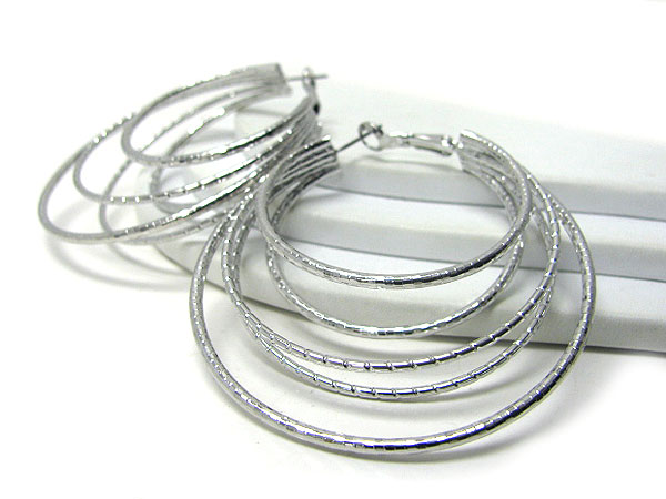 Multi metal hoop earring - hoops