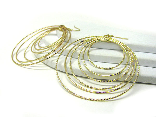 Multi metal hoop earring - hoops