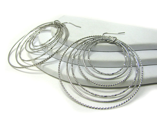 Multi metal hoop earring - hoops