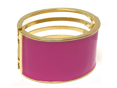 Enamel cover metal bracelet