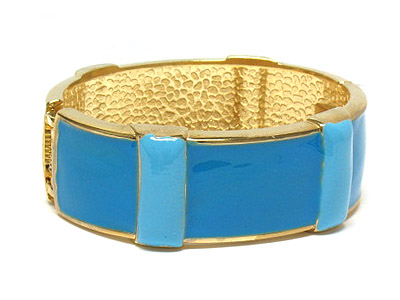 Two tone color enamel bracelet