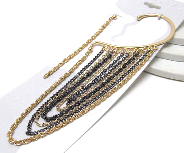 Mult drop chain design fashion earpiece