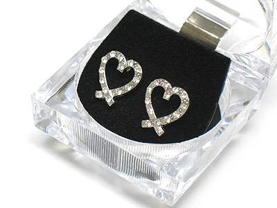 Heart earring set with case - ice cube 