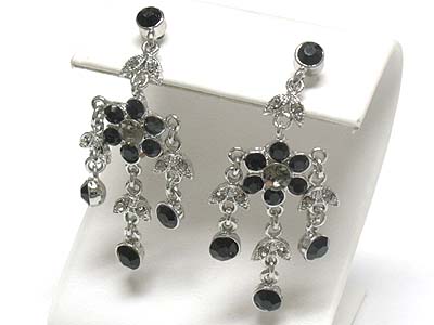 Austrian crystal triple drop earring