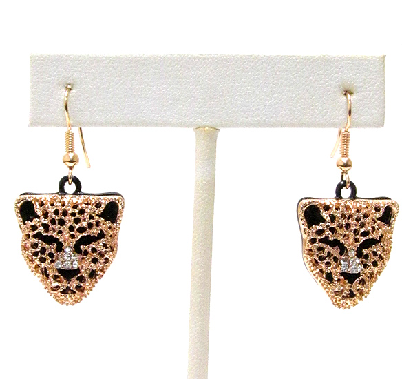 Crystal deco jaguar earring