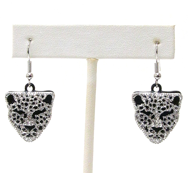 Crystal deco jaguar earring