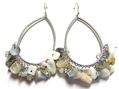 Multi shell hoop earring - hoops