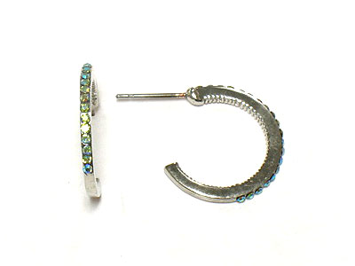 Crystal side arc earring