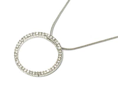 Crystal basic round neckalce