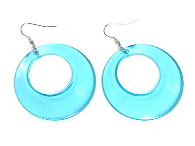 Lucite color round earring