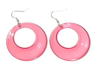 Lucite color round earring