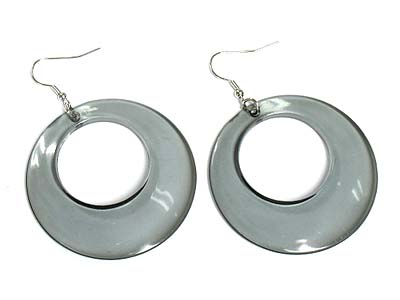 Lucite color round earring