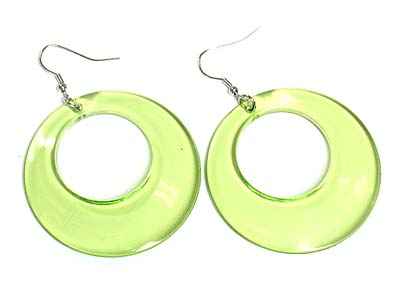 Lucite color round earring