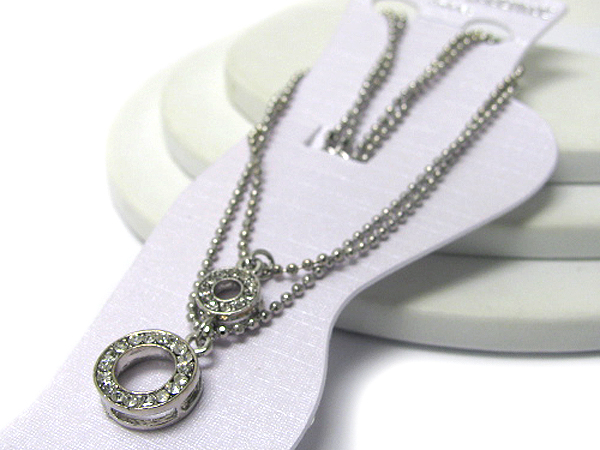 Crystal deco round anklet