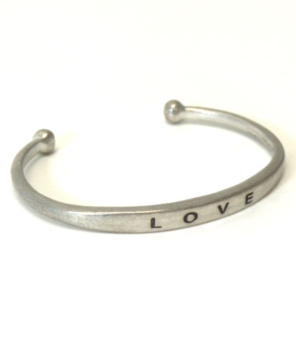 Love metal bangle bracelet