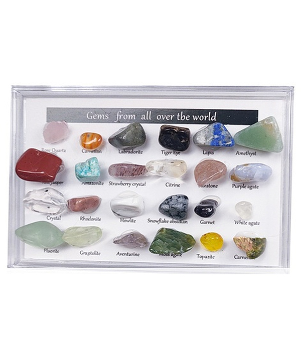 Value pack - 24 piece mixed semi precious gemstone set