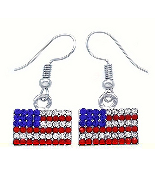Patriotic american flag earring