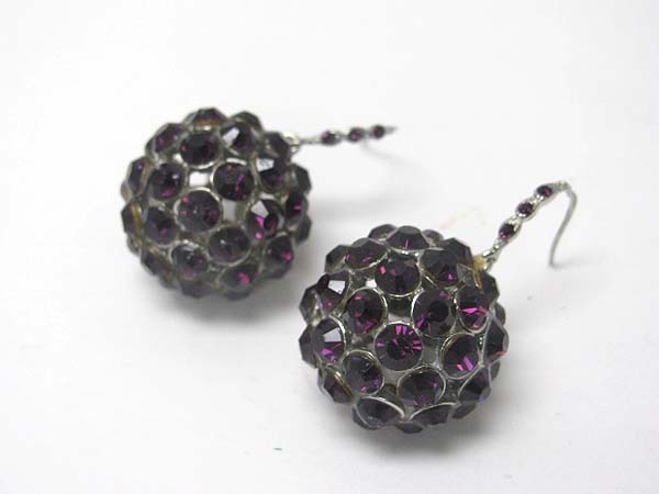 Austrian crystal ball drop earring