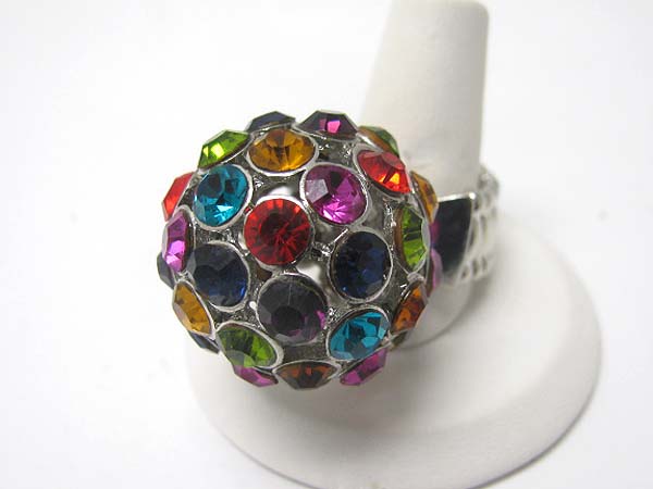 Austrian crystal ball stretch ring