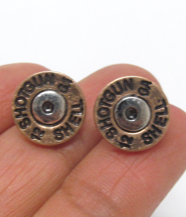 Bullet stud earrings 