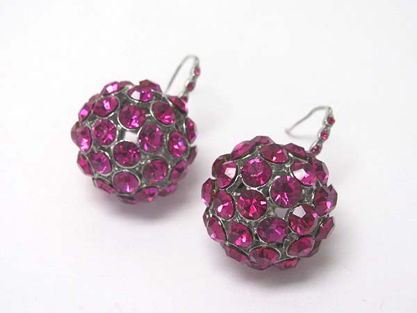 Austrian crystal ball drop earring