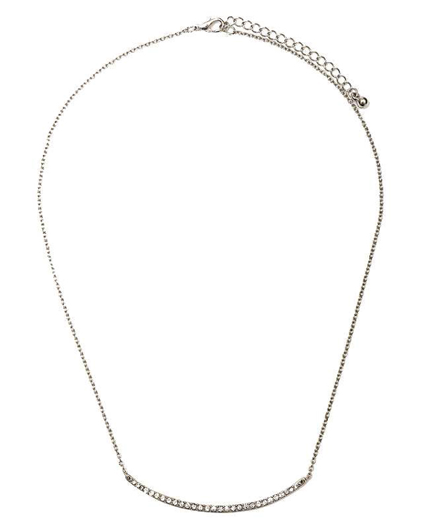 Crystal simple bar necklace