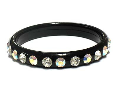 Big crystal stud acryl bangle bracelett