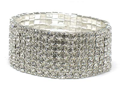 7 line rhinestone stretch bracelet