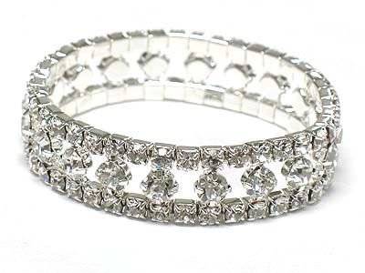 Crystal stud rhinestone stretch bracelet bracelet