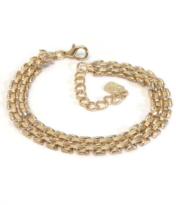 Metal watch band chain anklet