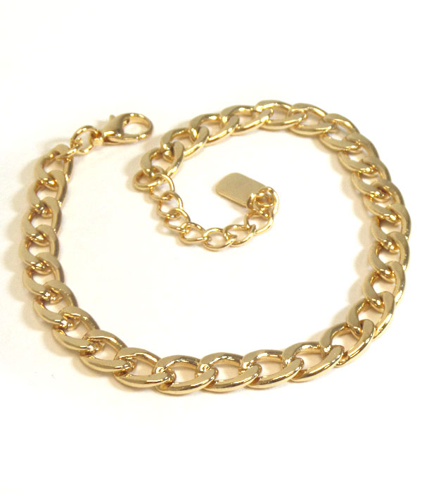 Thick metal chain anklet