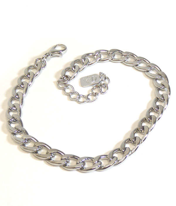 Thick metal chain anklet