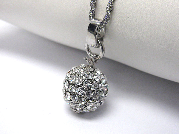 Crystal ball necklace