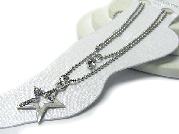 Crystal deco star anklet