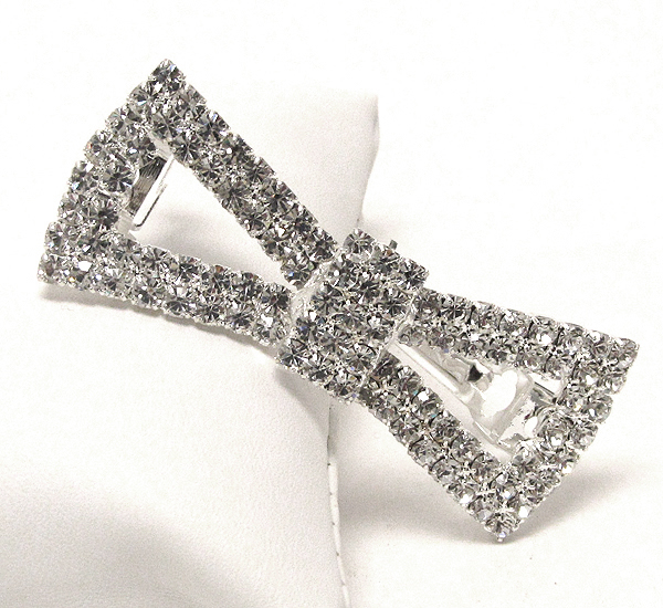 Rhinestone ribbon hair pin