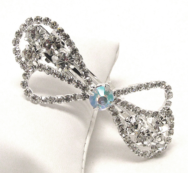 Rhinestone and crystal hair pin