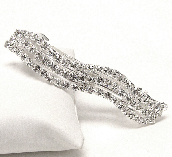 Rhinestone wave hair pin