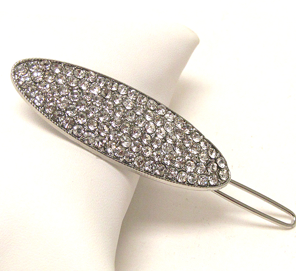 Crystal deco oval hair pin