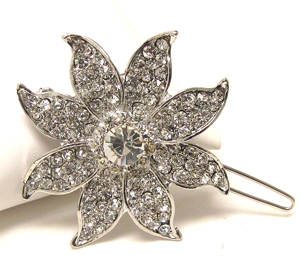 Crystal deco flower hair pin